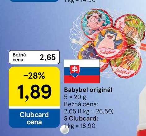 Babybel originál 5 x 20 g