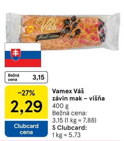 Vamex Váš závin mak-višňa 400g
