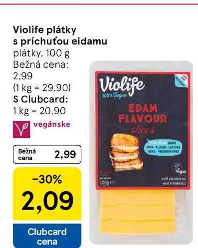 Violife plátky s príchuťou eidamu plátky, 100 g