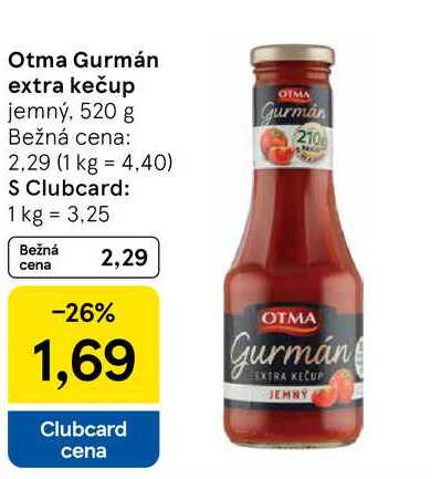 Otma Gurmán extra kečup jemný, 520 g