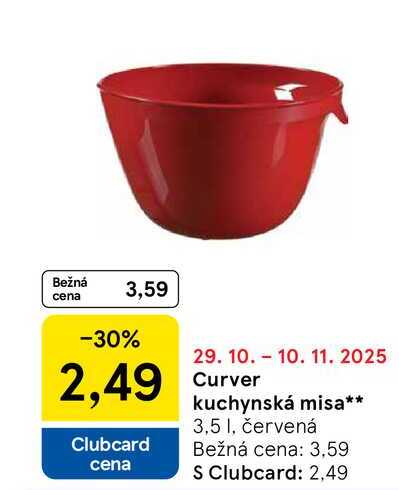 Curver kuchynská misa 3,5 l, červená 