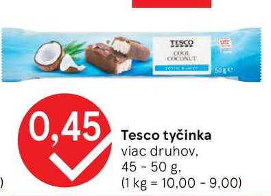 Tesco tyčinka viac druhov 45-50 g