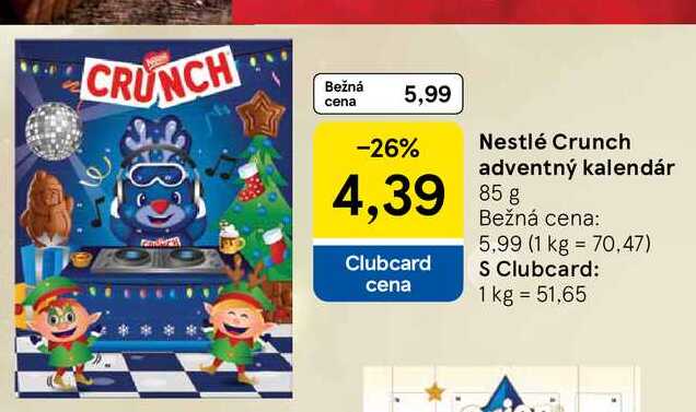 Nestlé Crunch adventný kalendár 85 g
