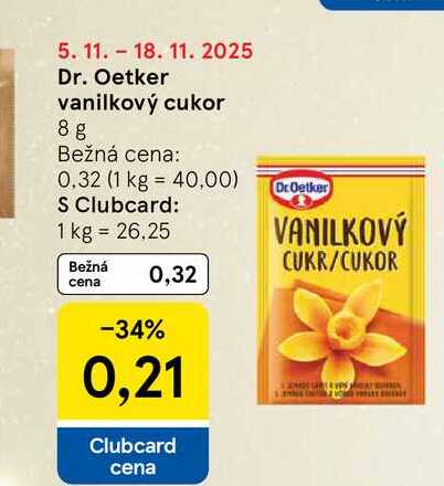 Dr. Oetker vanilkový cukor 8 g 