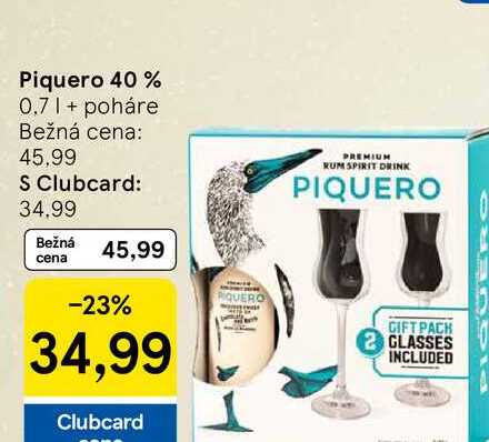 Piquero 40 % 0,7l + poháre 