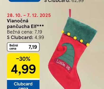 Vianočná pančucha Elf