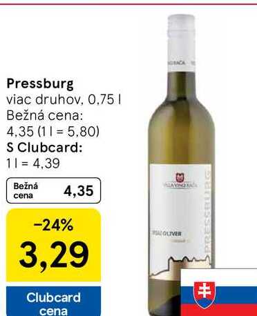 Pressburg viac druhov, 0.75 l
