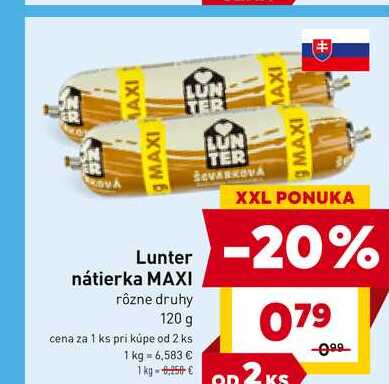 Lunter nátierka MAXI rôzne druhy 120 g