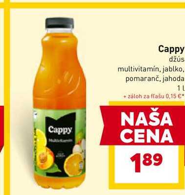 Cappy džús multivitamin, jablko, pomaranč, jahoda 1 L 