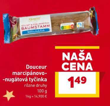 Douceur marcipánovo-nugátová tyčinka rôzne druhy 100 g