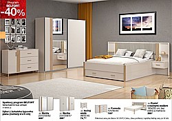 Spálňový program BELFORT - Posteľ s nočnými stolíkmi