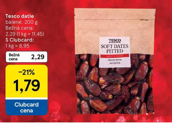 Tesco datle balené, 200 g