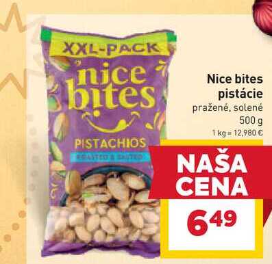 Nice bites pistácie pražené, solené 500 g