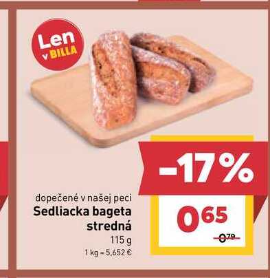 Sedliacka bageta stredná 115 g 
