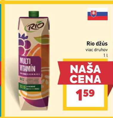 Rio džús viac druhov 1l