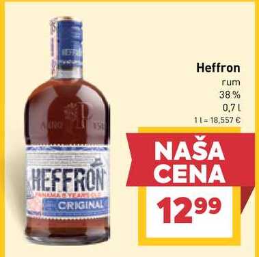 Heffron rum 38% 0,7l