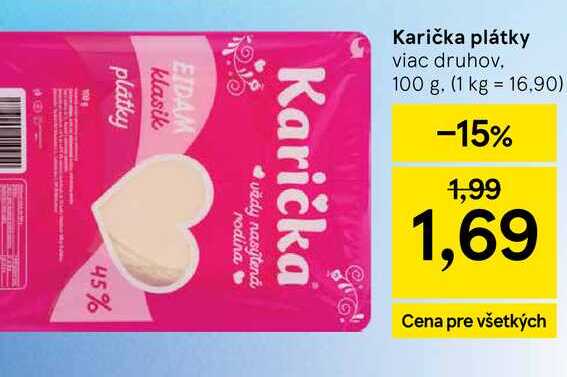 Karička plátky viac druhov, 100 g