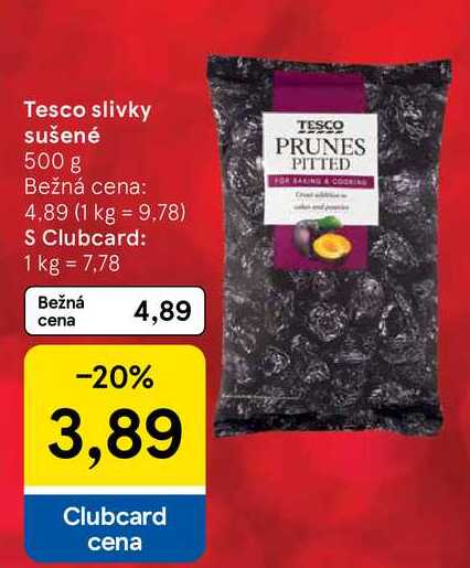 Tesco slivky sušené 500 g