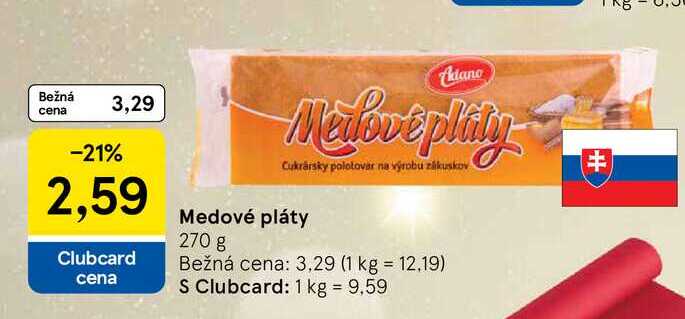 Atano Medové platy 270 g
