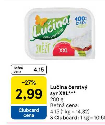 Lučina čerstvý syr XXL 280 g