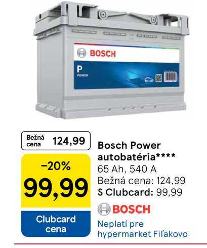 Bosch Power autobatéria 65 Ah, 540 A