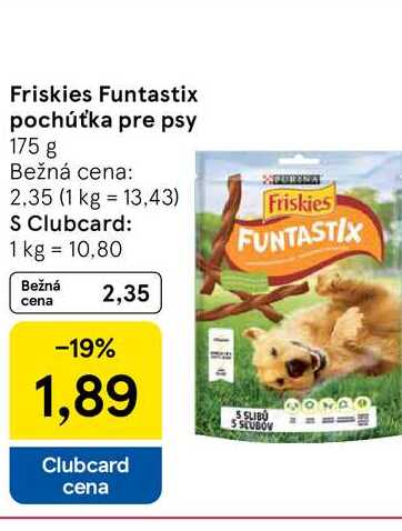 Friskies Funtastix pochúťka pre psy 175 g