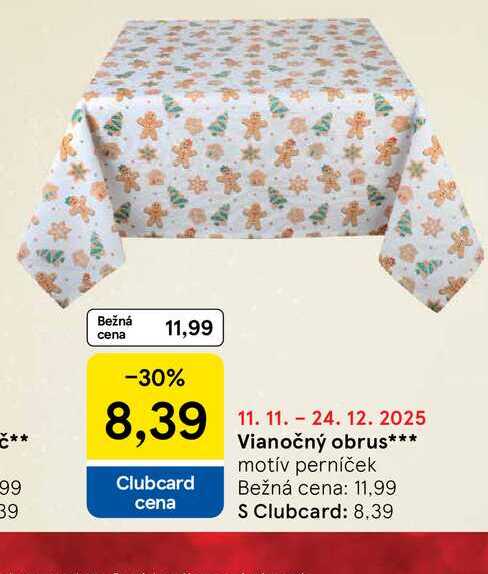 Vianočný obrus motív perníček