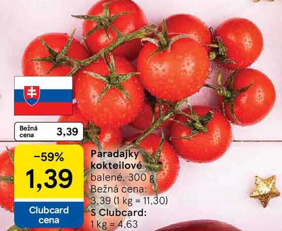 Paradajky kokteilové balené 300 g