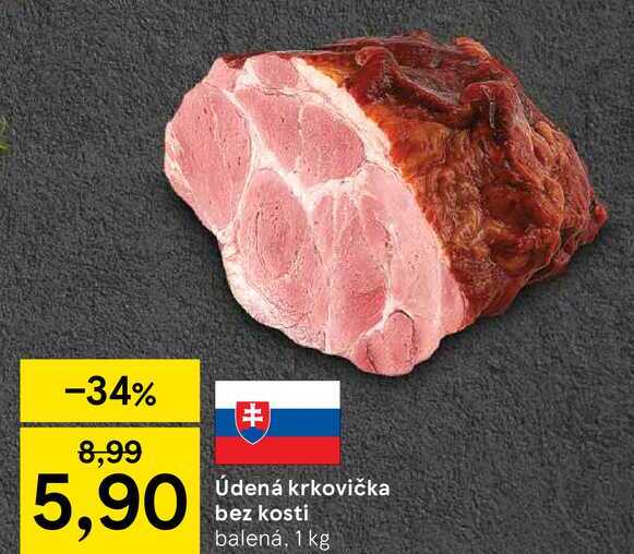 Údená krkovička bez kosti balená, 1 kg