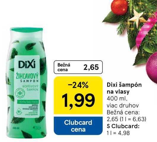 Dixi šampón na vlasy 400 ml, viac druhov