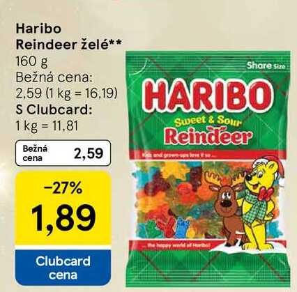 Haribo Reindeer želé 160 g
