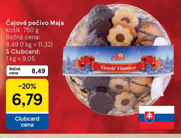 Čajové pečivo Maja košík, 750 g