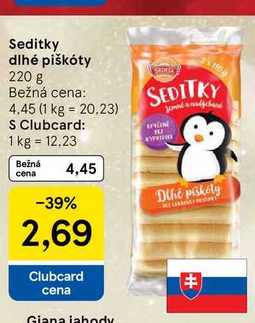 Seditky dlhé piškóty 220 g