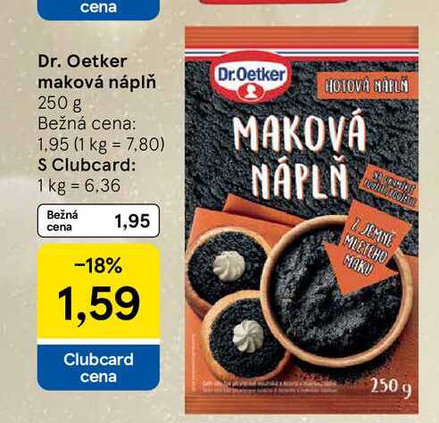 Dr.Oetker maková náplň 250 g