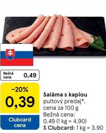 Saláma s kapiou 100g