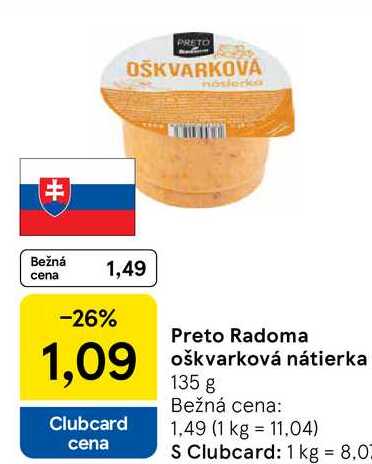 Preto Radoma oškvarková nátierka 135 g
