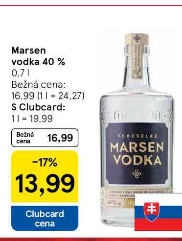 Marsen vodka 40 % 0.7l