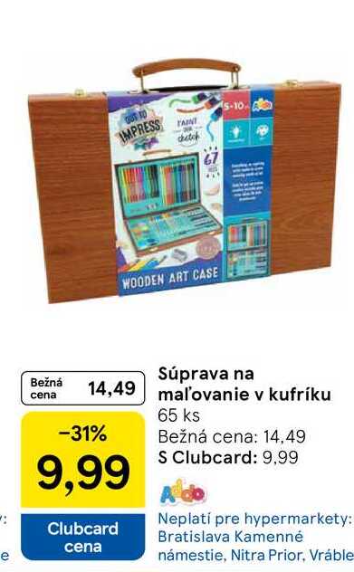 Súprava na mal'ovanie v kufríku