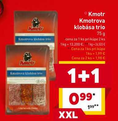 Kmotr Kmotrova klobása trio 75g 