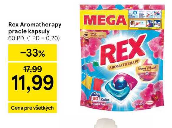 Rex Aromatherapy pracie kapsuly 60 PD
