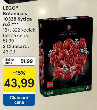 LEGO® Botanicals 10328 Kytica ruží 18+, 822 kociek 