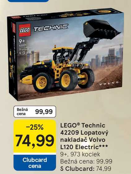 LEGO® Technic 42209 Lopatový nakladač Volvo L120 Electric 9+, 973 kociek 