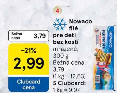 Nowaco filé pre deti bez kostí mrazené, 300 g