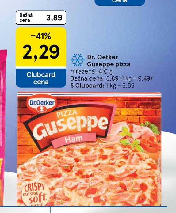 Dr. Oetker Guseppe pizza mrazená, 410 g