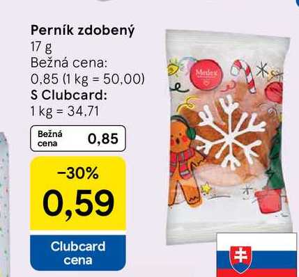 Perník zdobený 17 g 