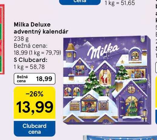 Milka Deluxe adventný kalendár 238 g 