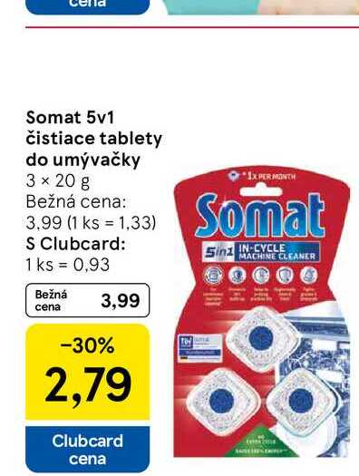 Somat 5v1 čistiace tablety do umývačky 3 x 20 g 