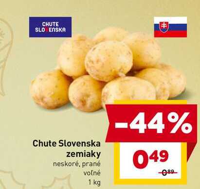 Chute Slovenska zemiaky neskoré, prané voľné 1 kg 