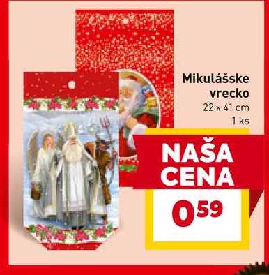 Mikulášske vrecko 22 x 41 cm 