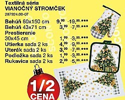 Textilná séria VIANOČNÝ STROMČEK - Prestieranie